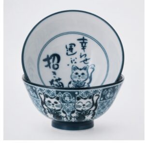 Maneki neko macskás japán porcelán teáscsésze 180 ml